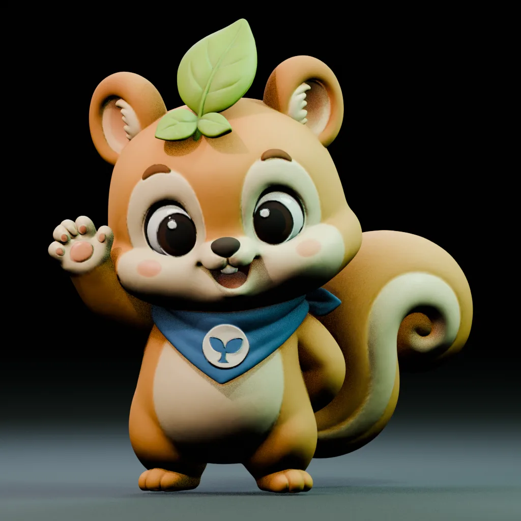 Leaf Squirrel 3D model by coderphonui