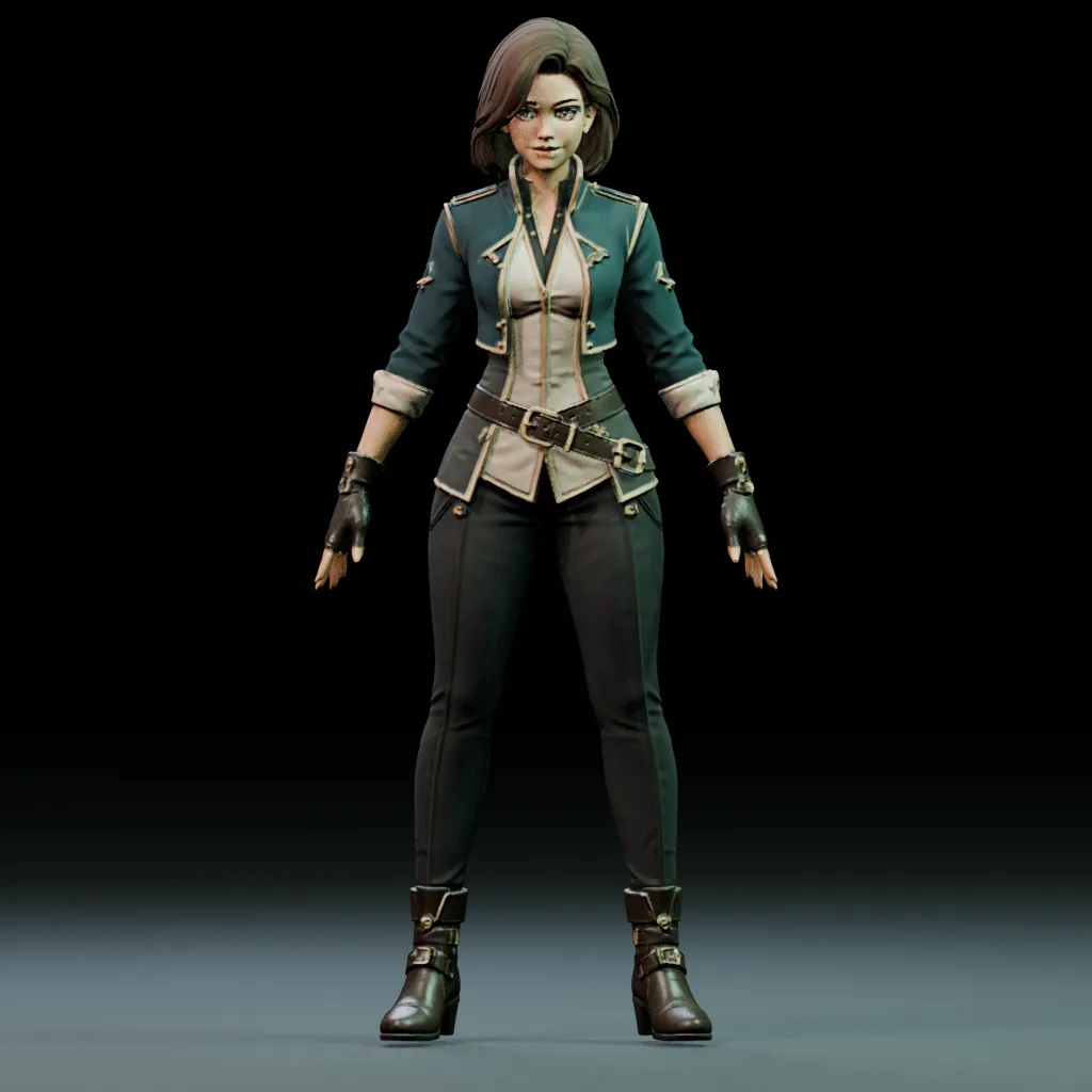3D-Modell Rigged Girl von Mr. Goblin