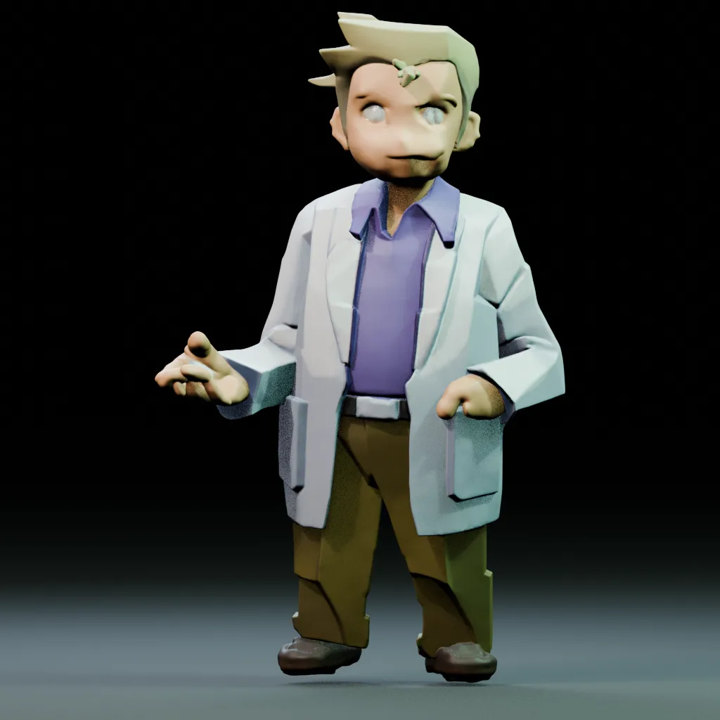 Stylized Scientist 3D model by reeds1391
